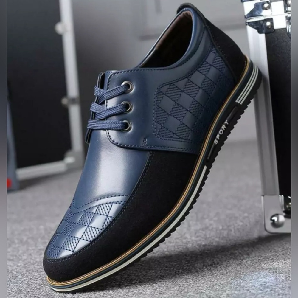 Houjiiloll Boat Shoes Men Leather Casual Shoes Wedding/ Boat Dress Shoes. Size 9 View 2